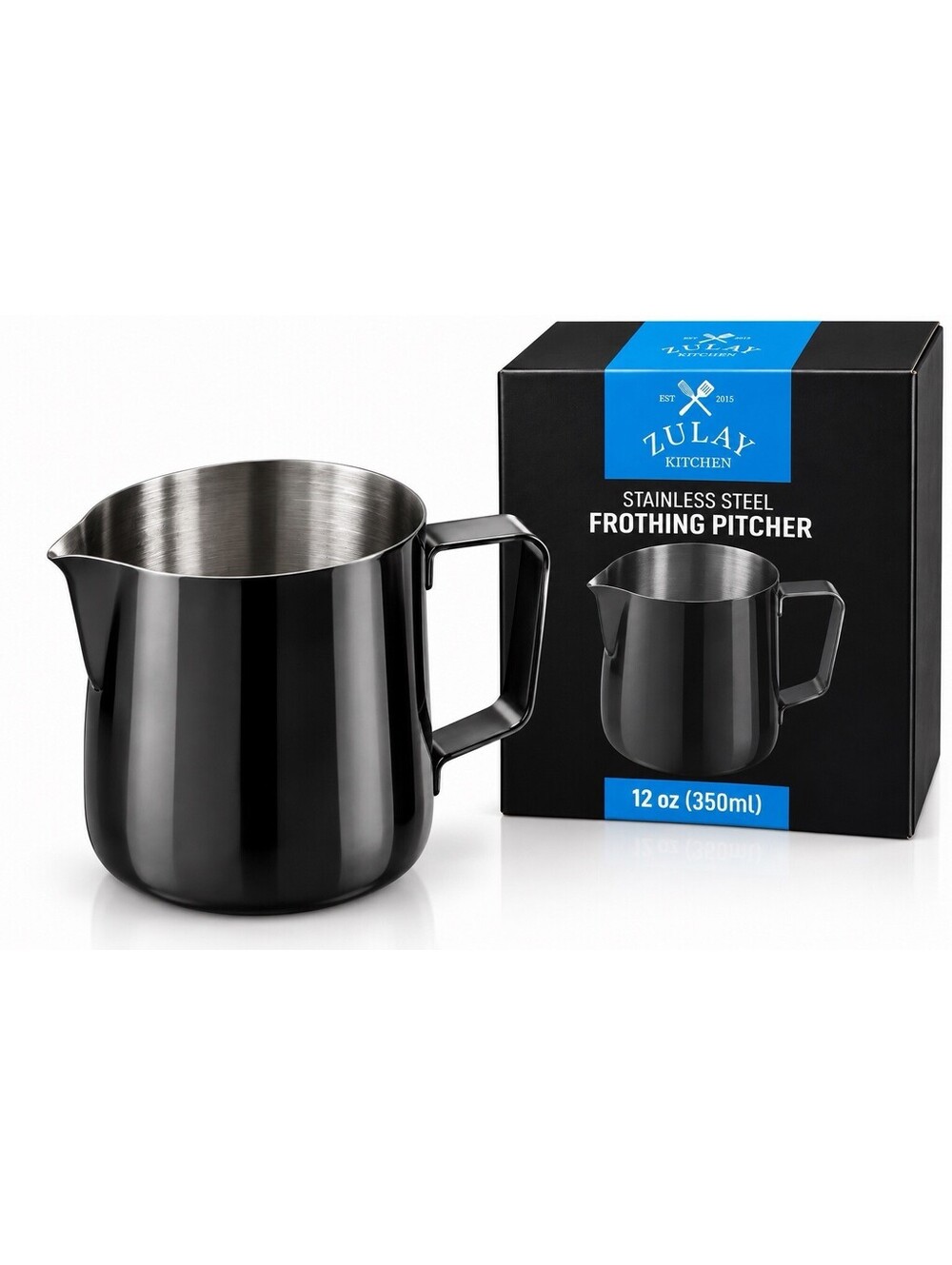 ☕ Zulay Kitchen SS Frothing Pitcher 12oz 350ml